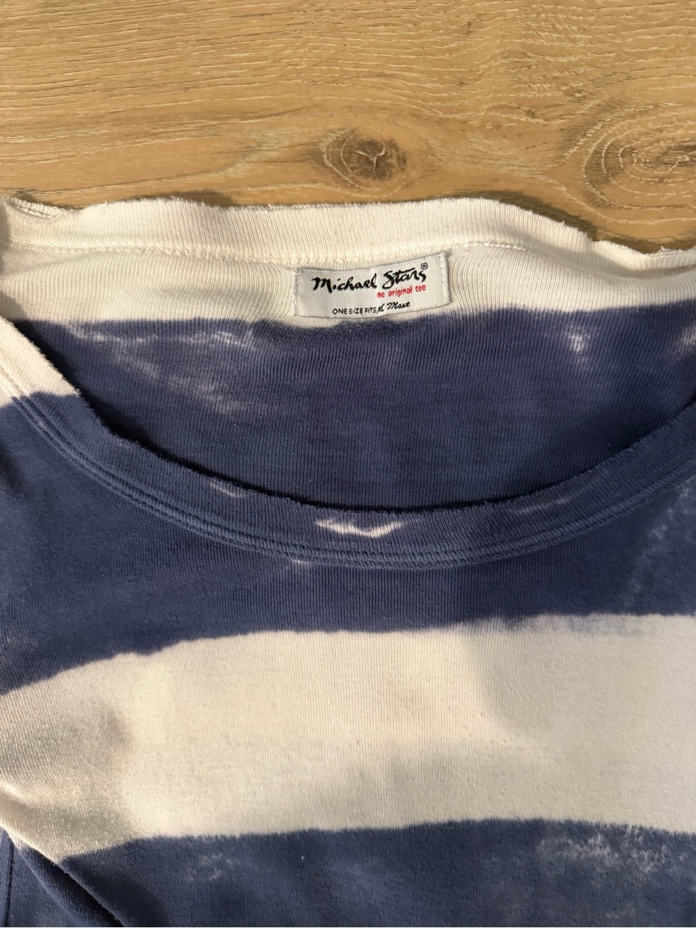 Michael Stars Navy and White Striped long sleeve top - Picture 2 of 8